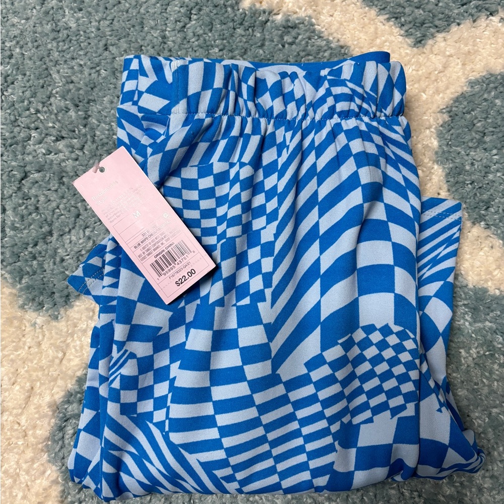 Target Blue and White Checkered Leggings